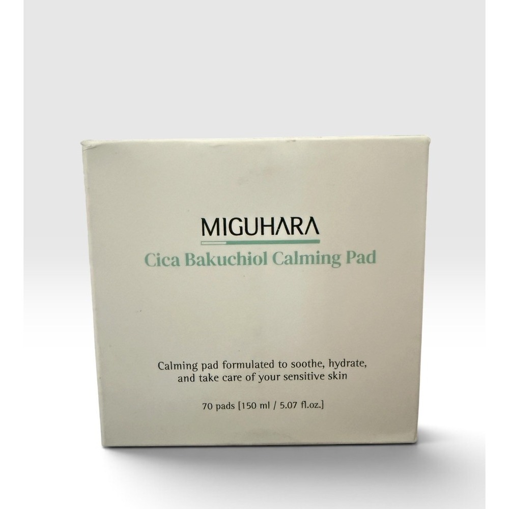 Miguhara Cica Bakuchiol Calming Pad 70ct Toner Pads Korean Skincare K-Beauty NIB